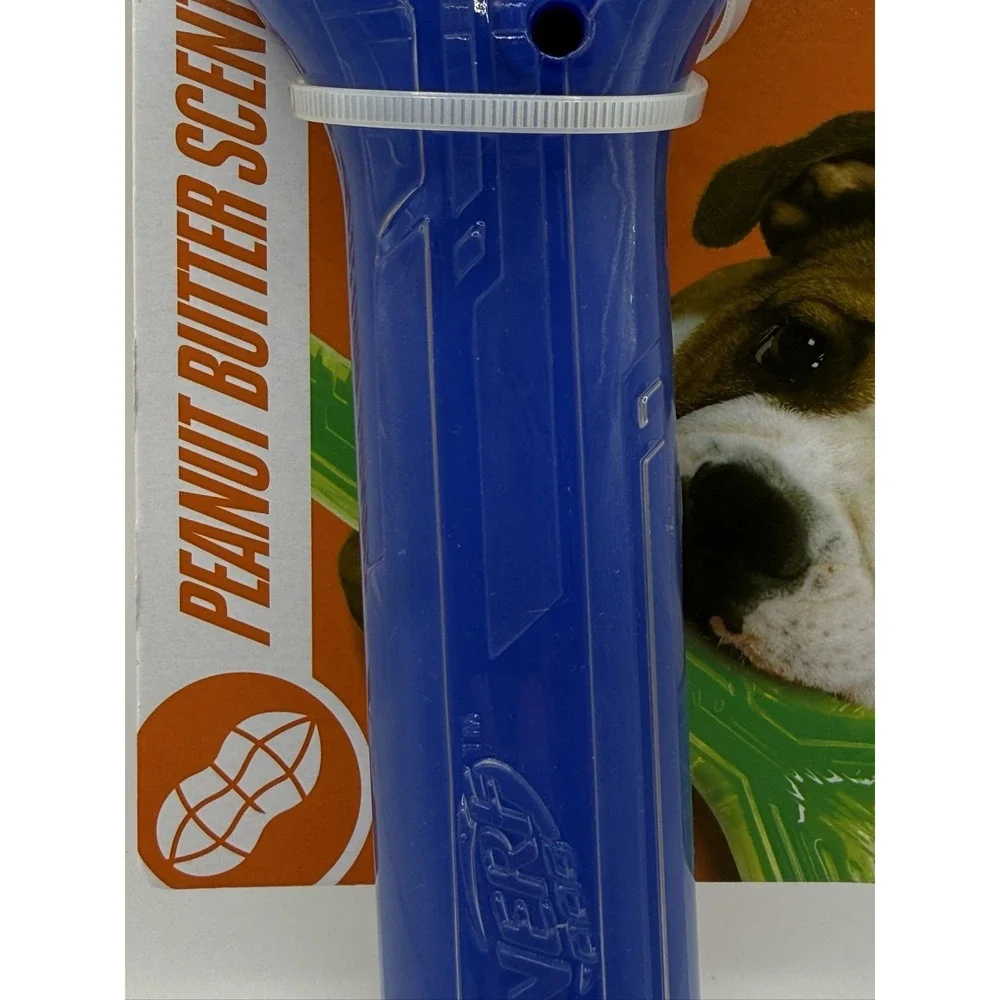 Nerf Dog Super Scent NF-7133 Dental Chew Peanut Butter 10 Inch Dog Toy